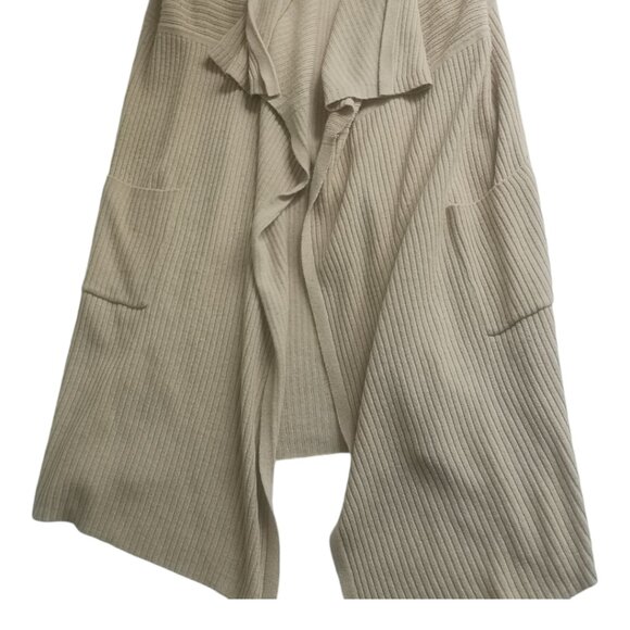 Dex Sleeveless Open Front Cardigan beige M - Picture 11 of 14